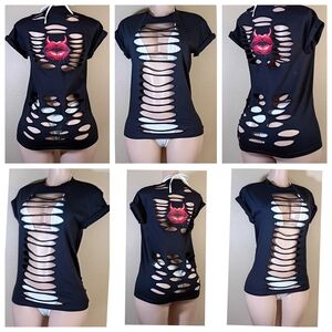 Edgy Black Cutom  Tshirt